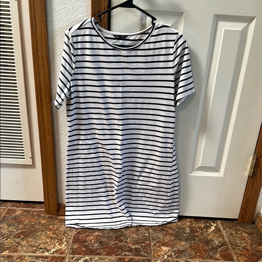Black and White Striped Dress
